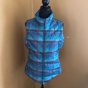 Patagonia Women’s Medium Down Vest Plaid